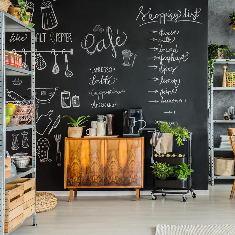 Trazzo Extra Large Chalkboard Paper Roll Peel and Stick Chalk Board Wallpaper(+5 Chalks) Chalk Paint Contact Paper Blackboard - Image 5